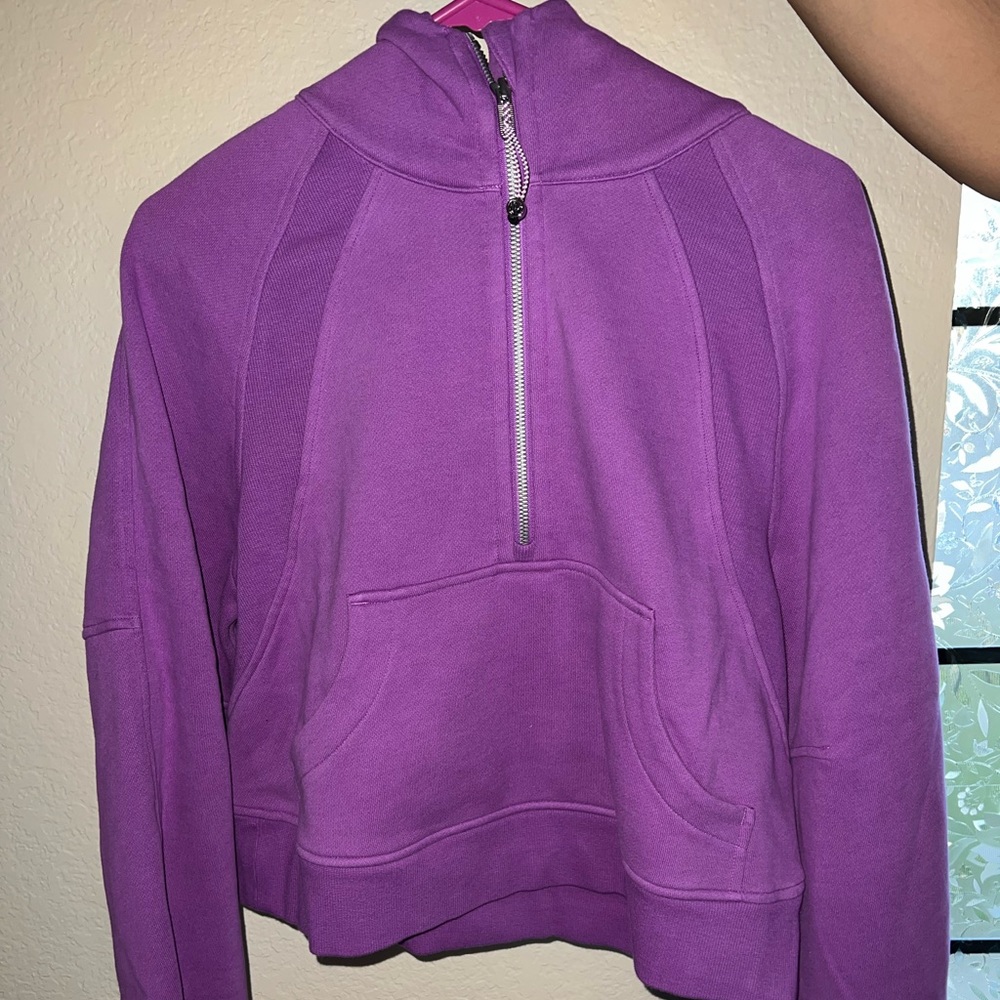 Moonlit magenta half zip scuba Lululemon hoodie